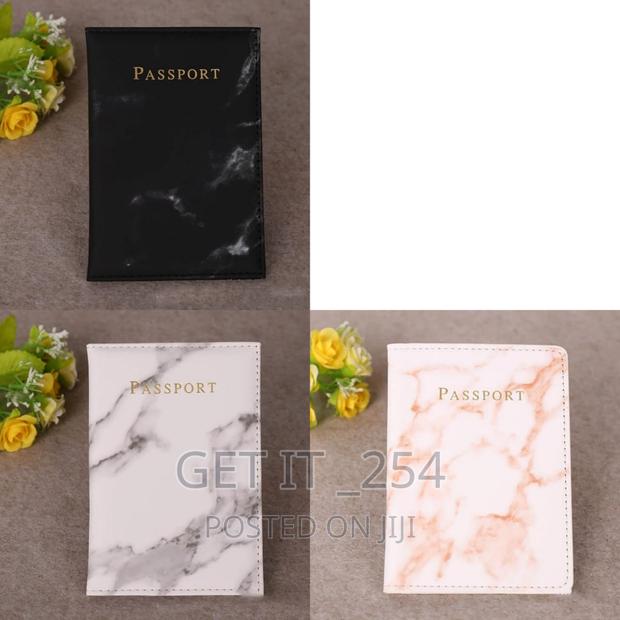 Pu Leather Passport Cover With Marble Effect. Size: 20*14cm - main view