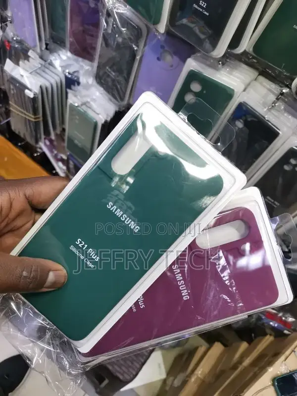 Green Silicone Cover Cases for Samsung Galaxy S 21 Plus
