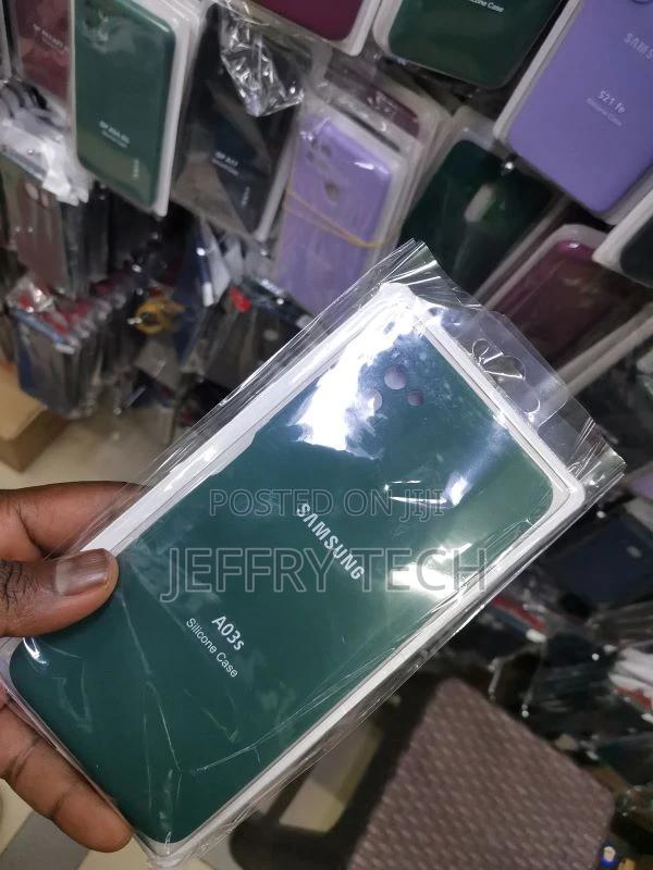 Green Silicone Back Cover for Samsung A03S - thumbnail 2