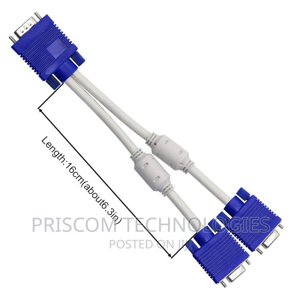 VGA Splitter Cable, 1 VGA INPUT 2 VGA Output, 1 X 2 VGA CABL - thumbnail 3