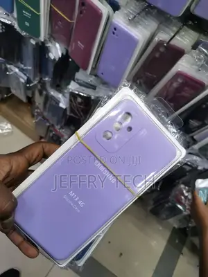 Samsung Galaxy M13 4G Liquid Silicone Back Cover Case Purple