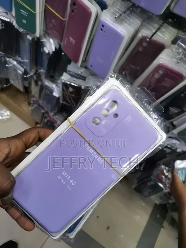 Samsung Galaxy M13 4G Liquid Silicone Back Cover Case Purple
