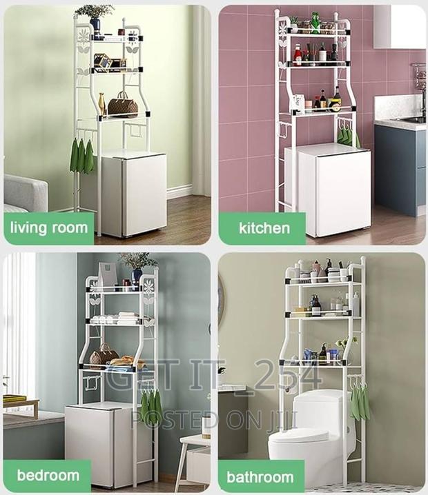 Detachable Metallic 3 Layer Over the Toilet Rack