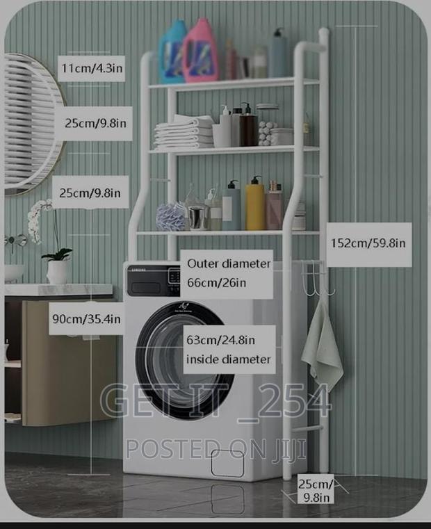 Detachable Metallic 3 Layer Over the Toilet Rack - thumbnail 4