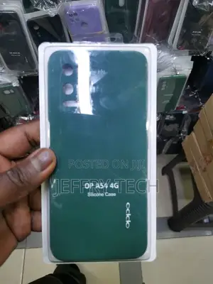 Oppo A54 5G Case Silicone Liquid Dark Green, Soft Smooth Tou