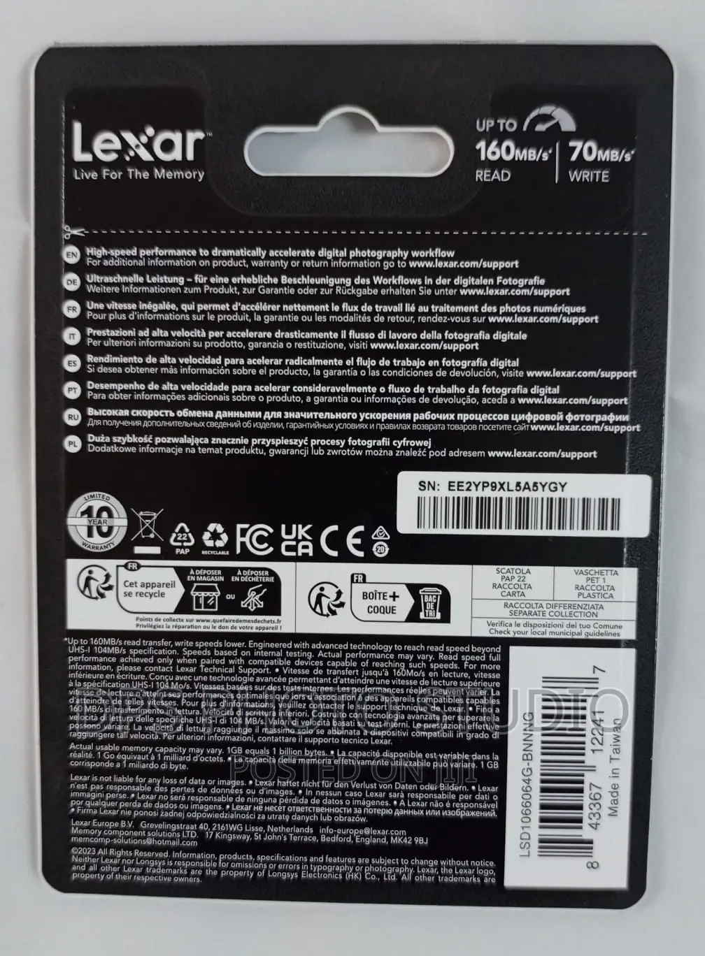 Lexar 64gb Uhs-1 SDXC