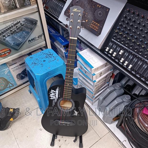 Black 38 Inch Acoustic Guitar - main view