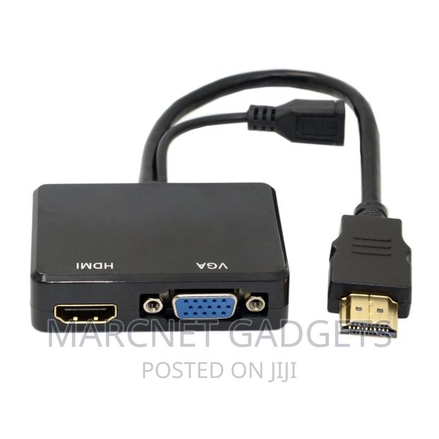 HDMI to VGA HDMI Female Splitter With Audio Video Cable