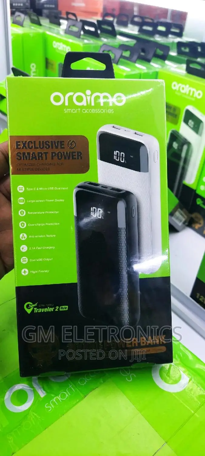 Oraimo (Traveller 2) 20000mah Powerbank .Black