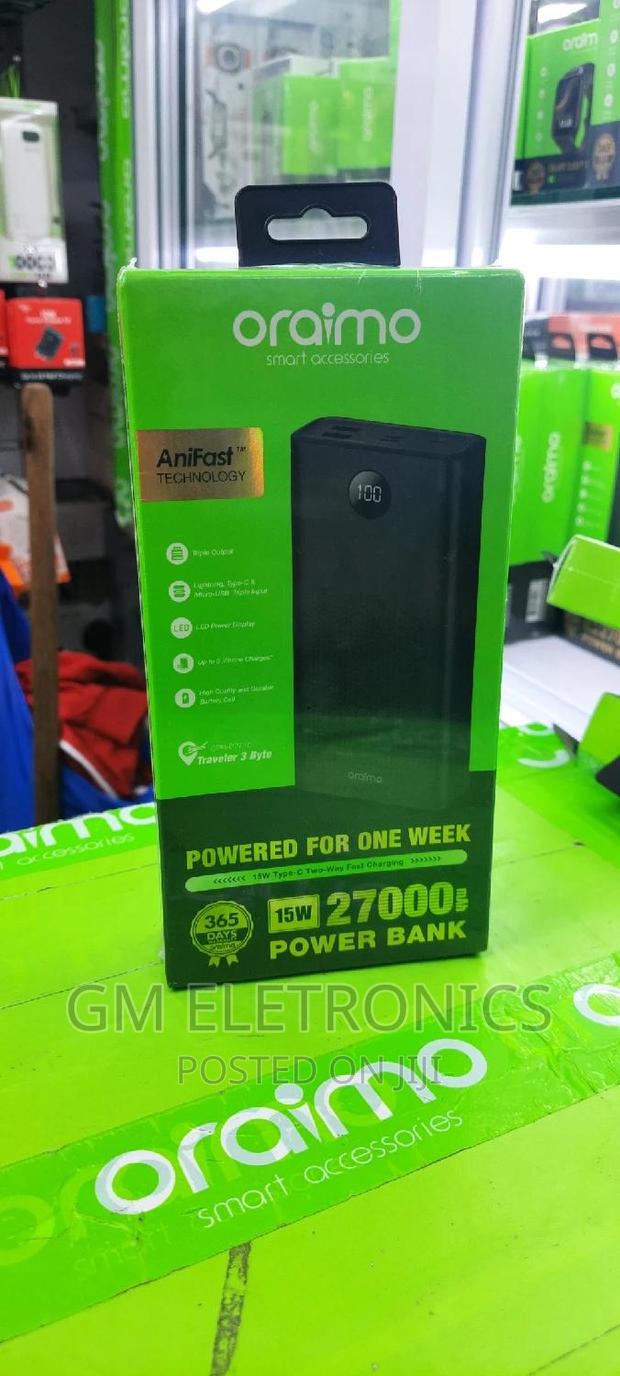 15W Oraimo Portable Powerbank 27000mah