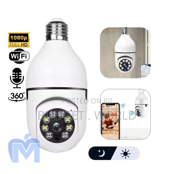 Indoor 360 PTZ Bulb Security Camera Night Vision - main view