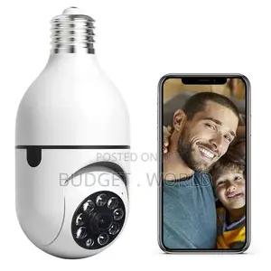 V380 PRO Rotating Wifi Bulb PTZ Camera With Motion-Tracking