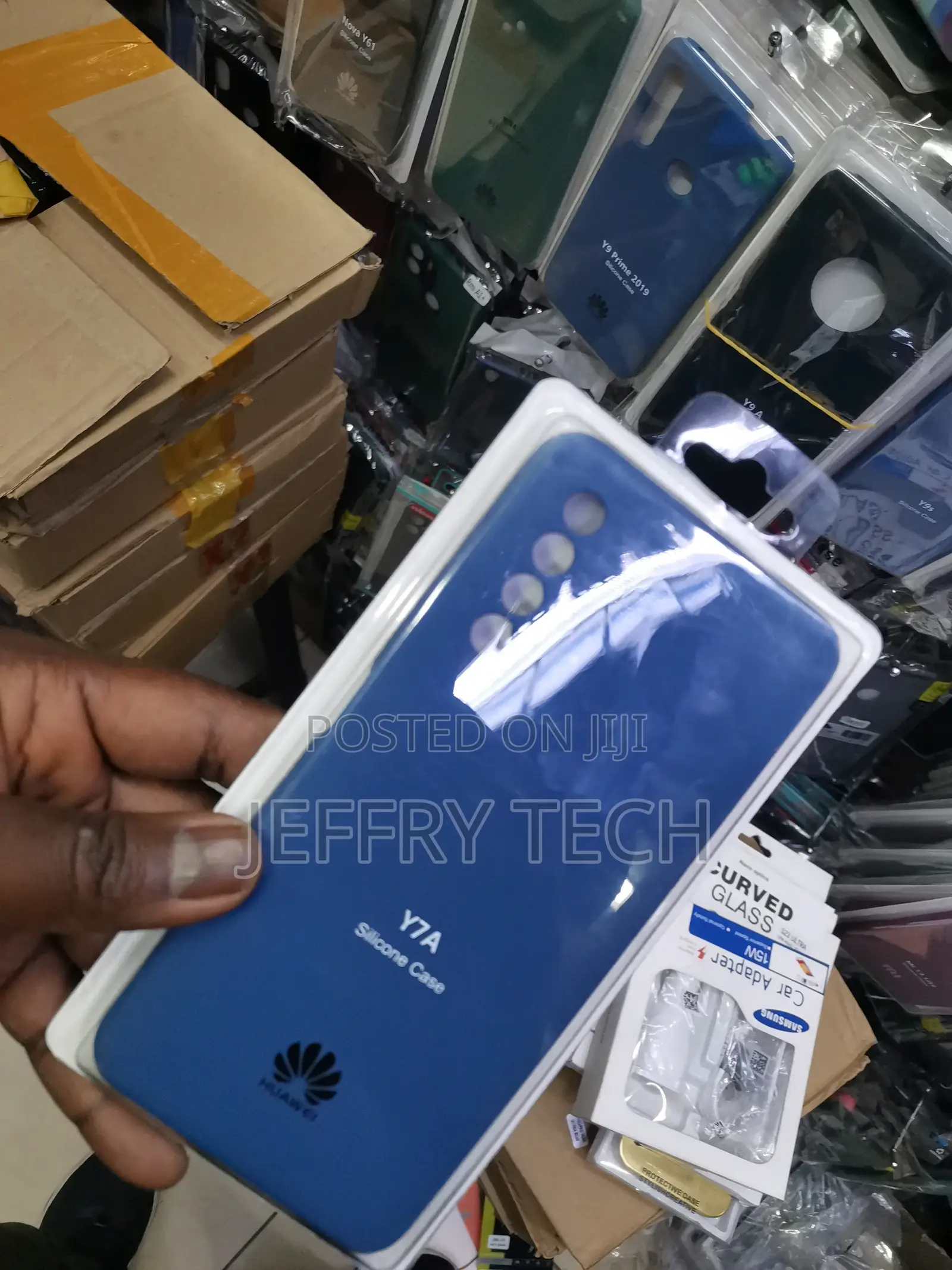 Huawei Y7a Silicone Phone Case Blue