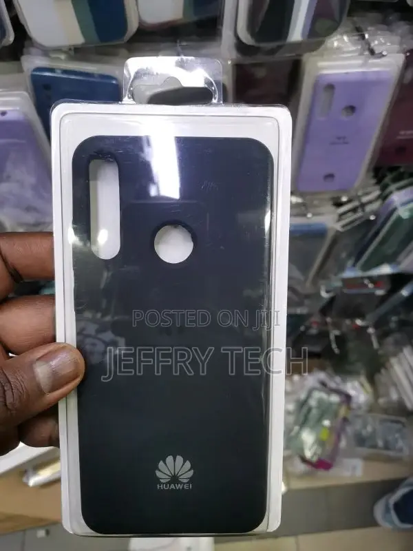 Back Cover for Huawei Y6p (Blue, Silicon, Pack Of: 1)