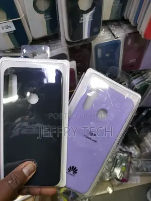 Back Cover for Huawei Y6p (Blue, Silicon, Pack Of: 1)