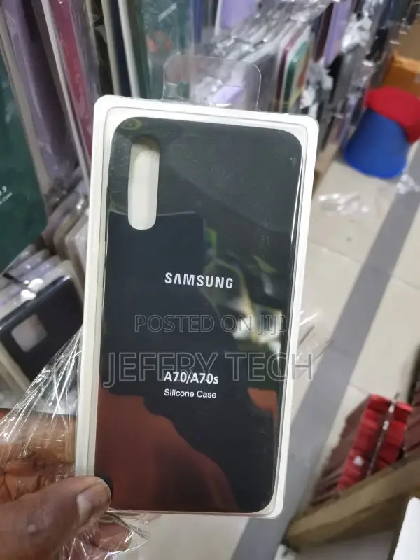 Silicone Case for Samsung Galaxy A70 - Soft Flexible Black