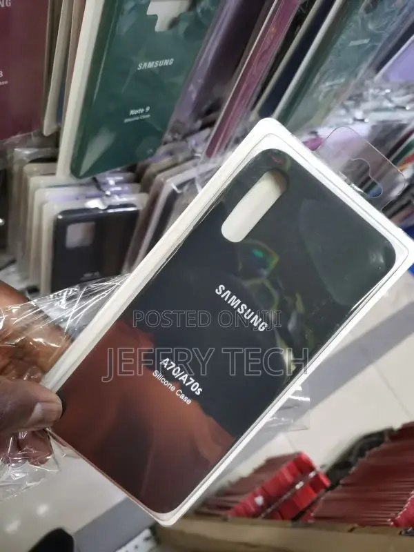 Silicone Case for Samsung Galaxy A70 - Soft Flexible Black