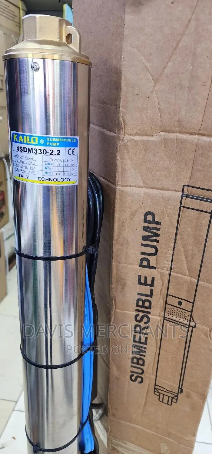 Submersible Pump With 3hp 2.2kva and a Max Head of 196M