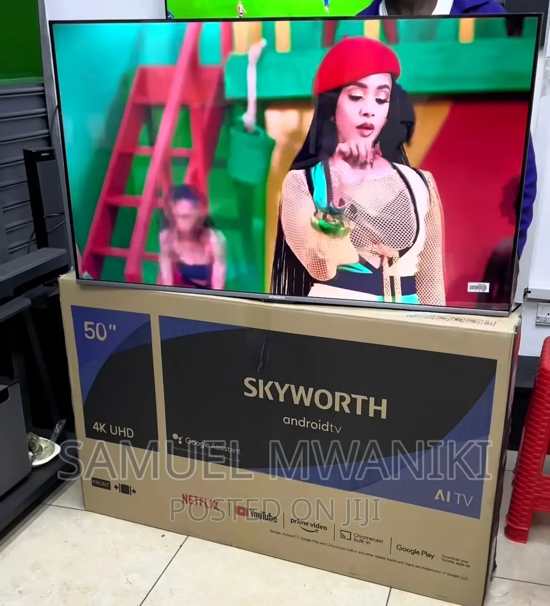 Skyworth 50′′ Uhd Frameless Smart Android Tv Black