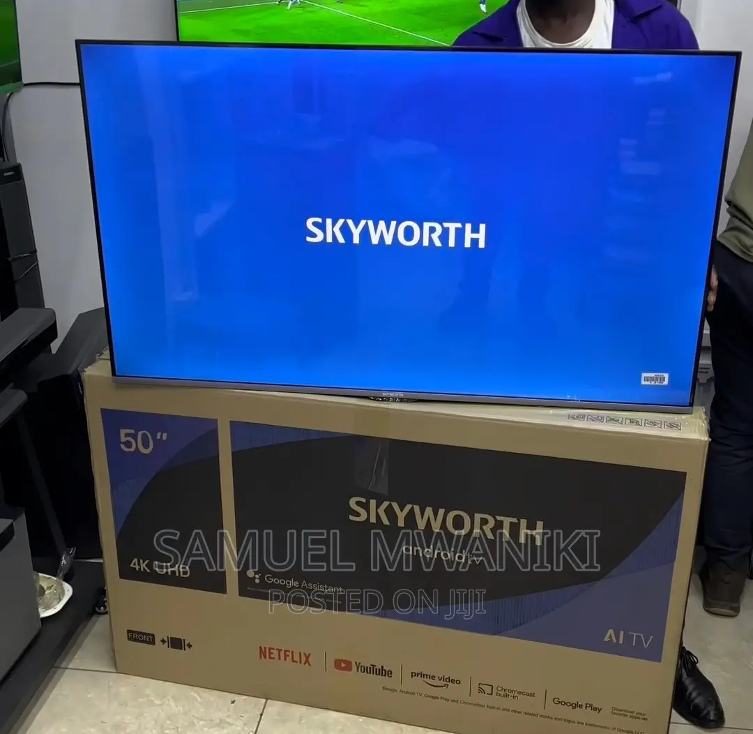Skyworth 50′′ Uhd Frameless Smart Android Tv Black