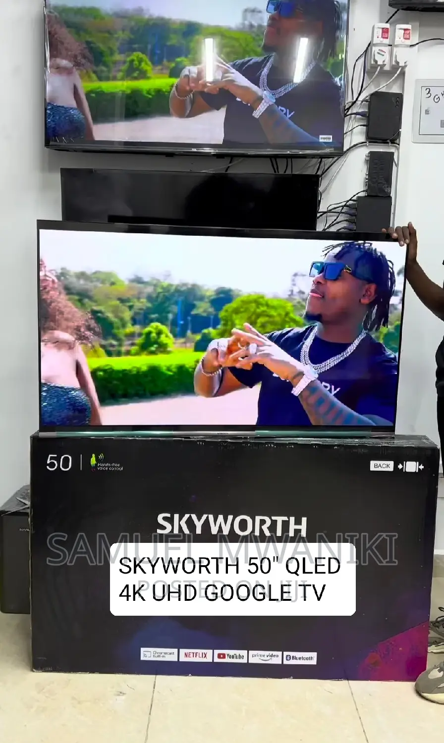 Skyworth 50'' Qled Uhd Google Smart Tv Frameless Design
