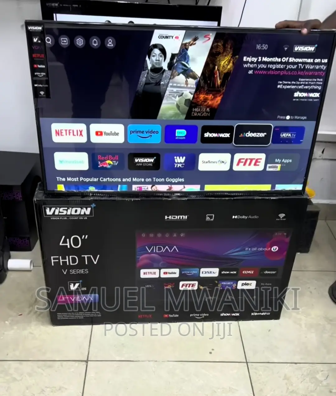 Vision Plus 40'' Frameless FHD Smart TV 2023 Latest Model
