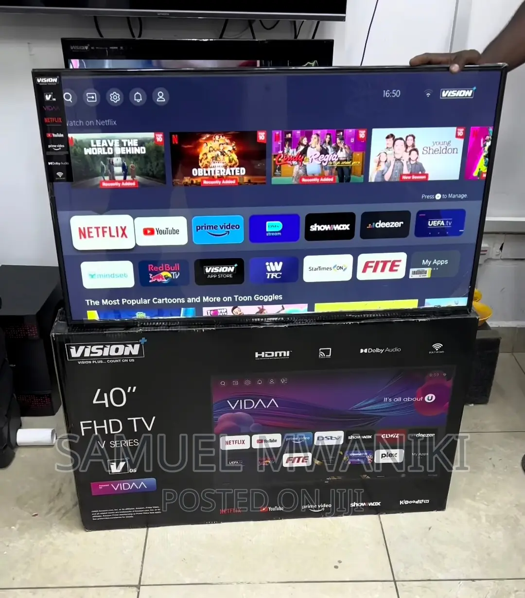 Vision Plus 40'' Frameless FHD Smart TV 2023 Latest Model