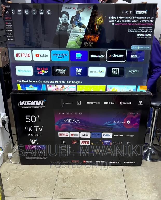 Vision Plus 50′′ Frameless V+ Os Smart Tv With Netflix