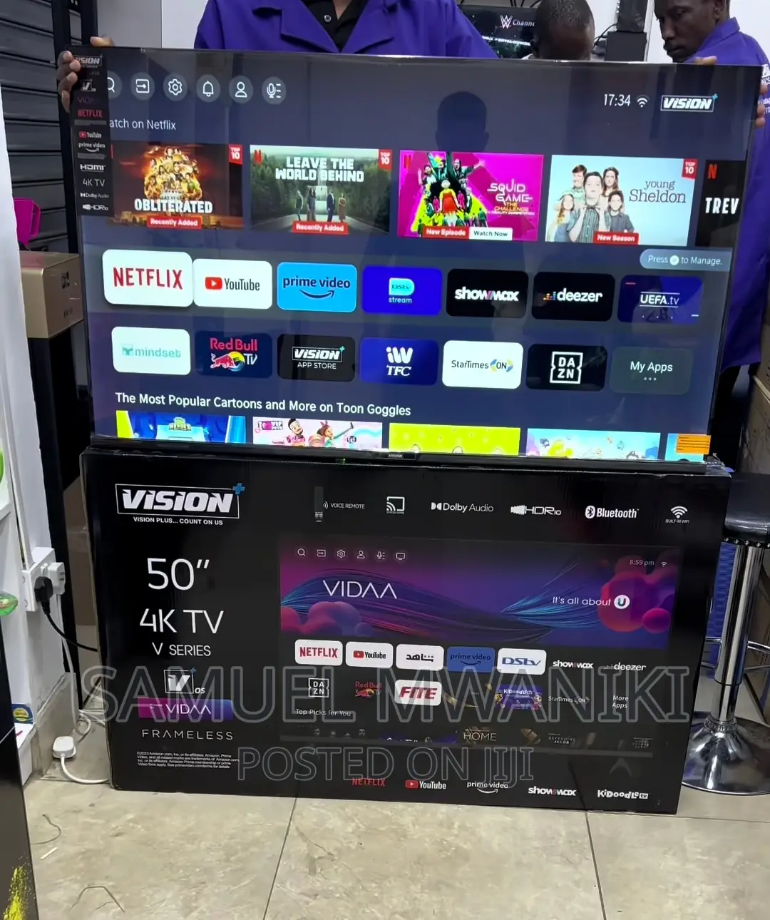 Vision Plus 50′′ Frameless V+ Os Smart Tv With Netflix