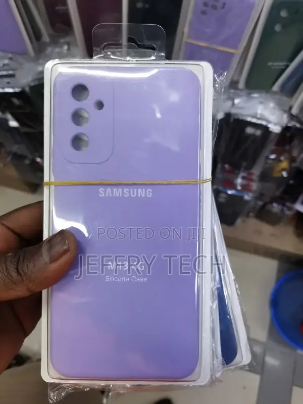 Soft Silicone Samsung M13 4G Back Cover Purple