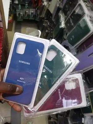 Silicone Case for Samsung Galaxy A31 1, Dark Green