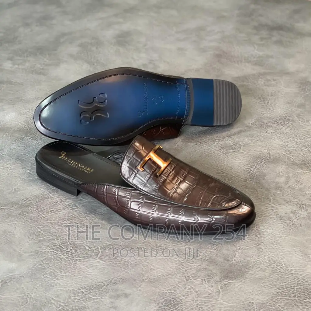 Legitimate Official Business Smart Casual Mens Leather Mules