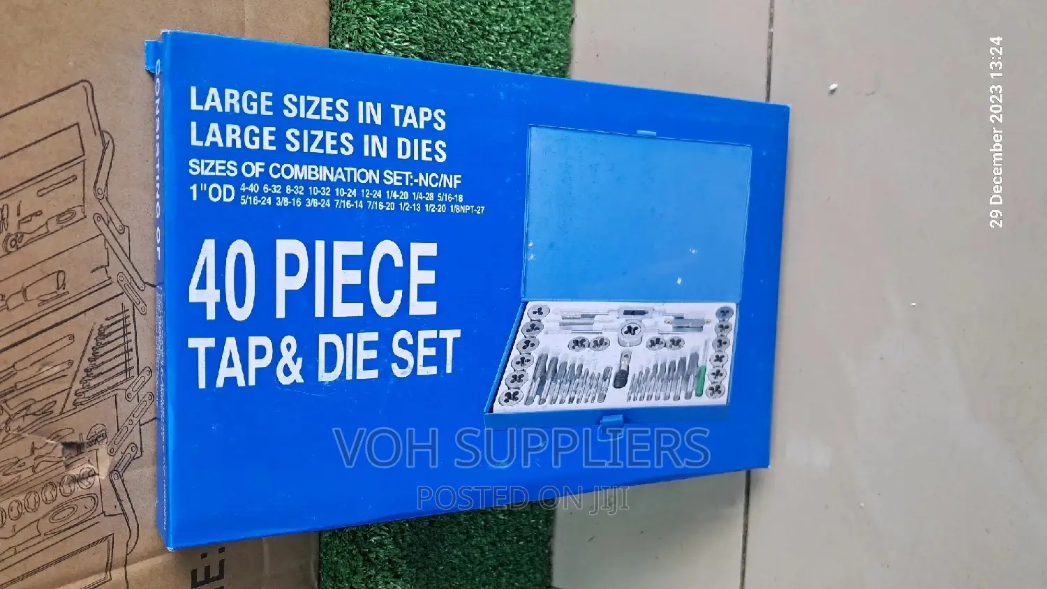 40pcs Metric Taps And Die Set With Metallic Case .
