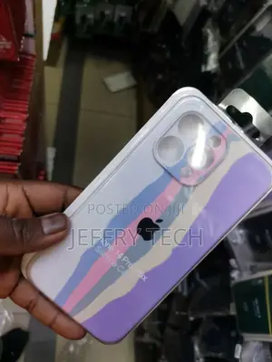 Liquid Silicone Case Cover in Rainbow for iPhone 14 Pro Max