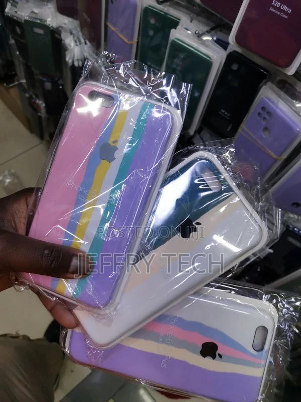 Back Cover for Apple iPhone 6 Plus Rainbow Liquid Silicone S - thumbnail 3