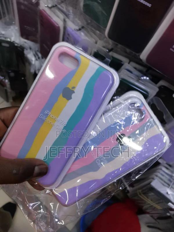 Blue Rainbow Luxury Silicone Case for Apple iPhone 7/8 - thumbnail 2