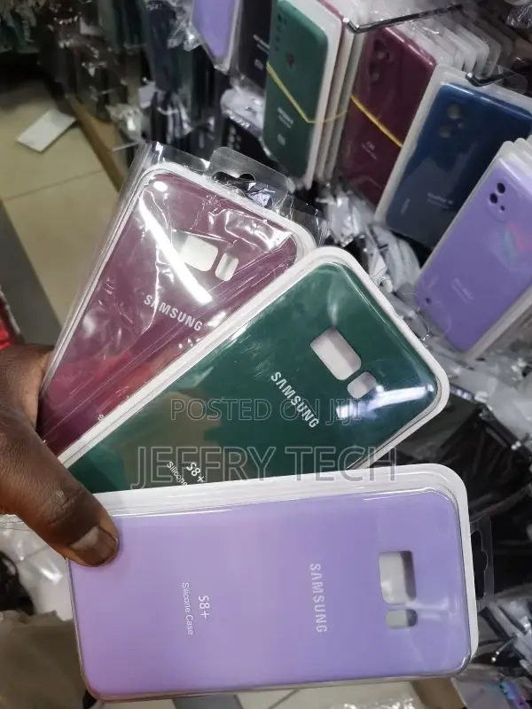 Purple Silicone Shock Proof Back Cover for Samsung S8 Plus