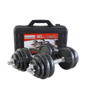 Chrome 10kg Dumbells With Case - thumbnail 2