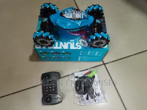 Kid's Blue RC Stunt Car With Hand Gesture and Controller