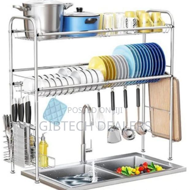High Quality 2 Tier Silver Over the Sink Dish Drainer