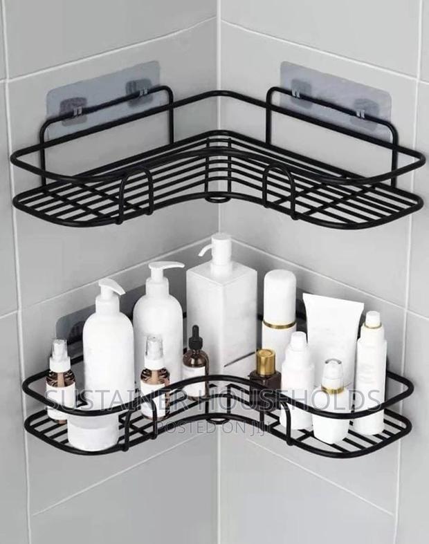 *Black Corner Bathroom Shelfs
Size 26cm × 26cm