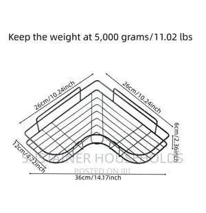*Black Corner Bathroom Shelfs 
Size 26cm × 26cm