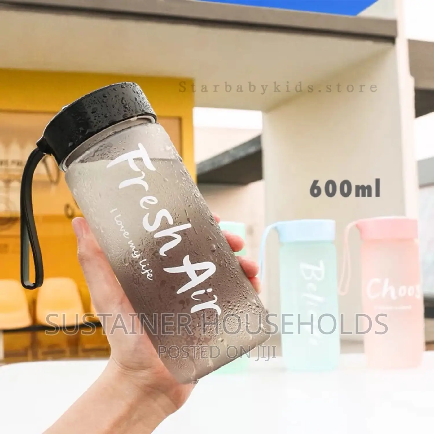 *600ml Trendy Water Bottles -