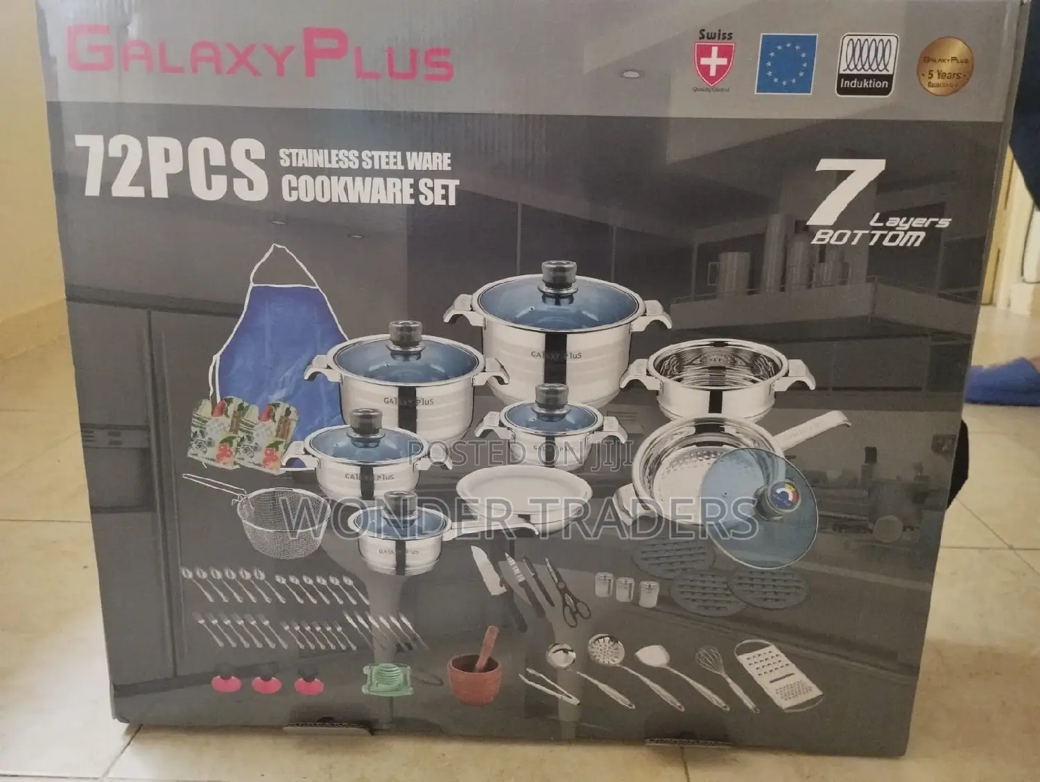 72pcs Stainless Cookware Set
