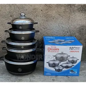 Dessin 10 Piece Original Italian Black Cookware Set