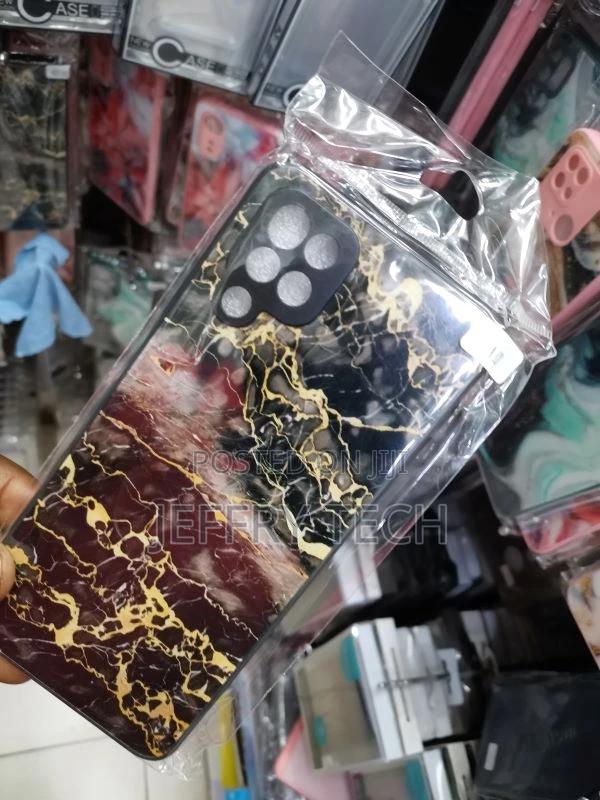 Black White Marble Samsung Galaxy A12 Case - thumbnail 3