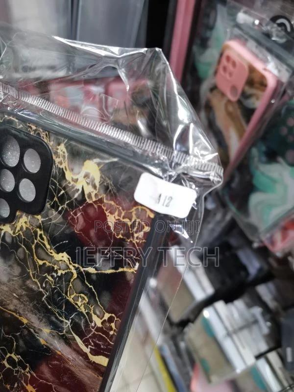 Black White Marble Samsung Galaxy A12 Case - thumbnail 4