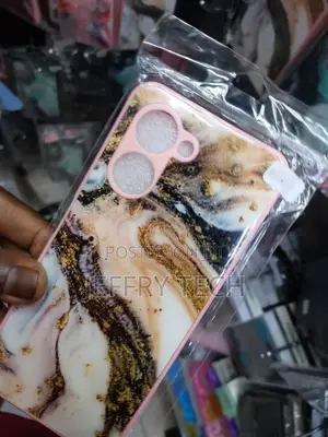 Pink Marble Silicone Back Cover for Realme C33 - Multicolor