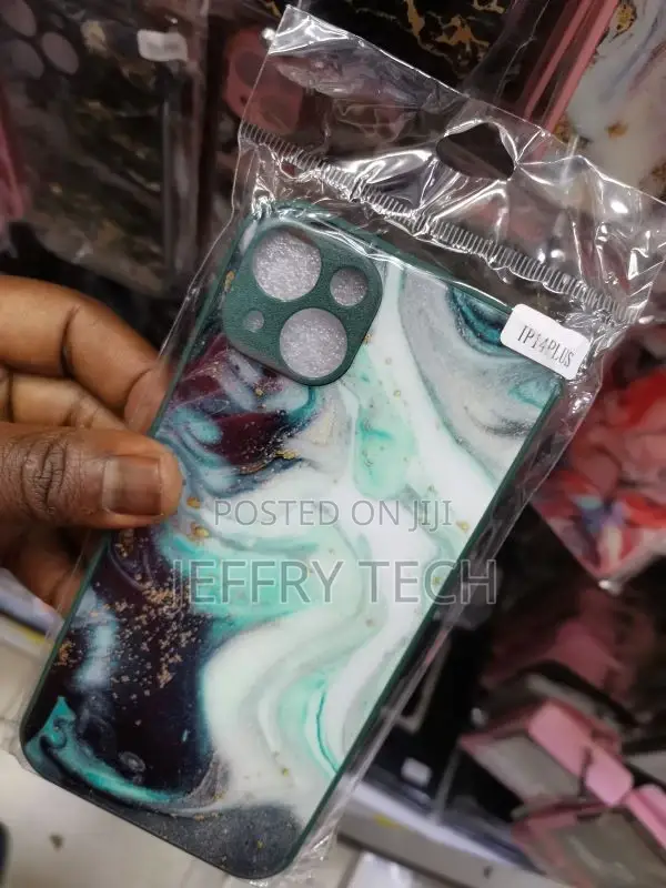 Green Marble Apple iPhone 14 Plus Hard Shell Phone Case