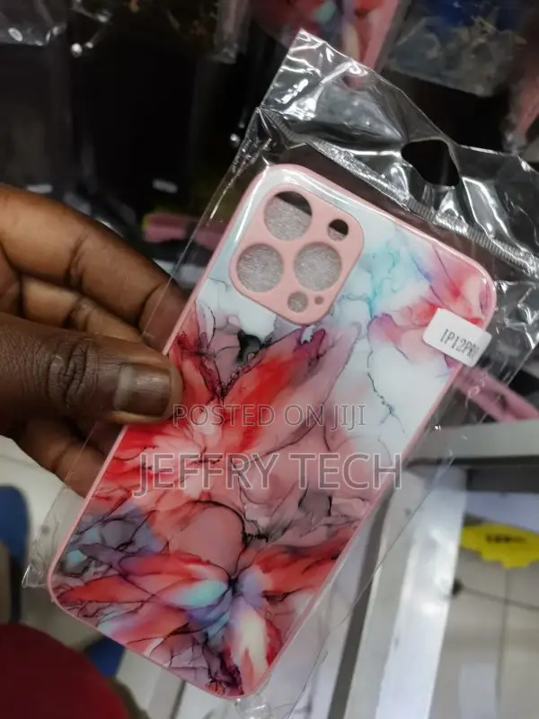 Marble Flower Shell Series Case for iPhone 12 Pro Bumper Sli